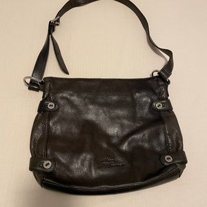 stone mountain black leather purse